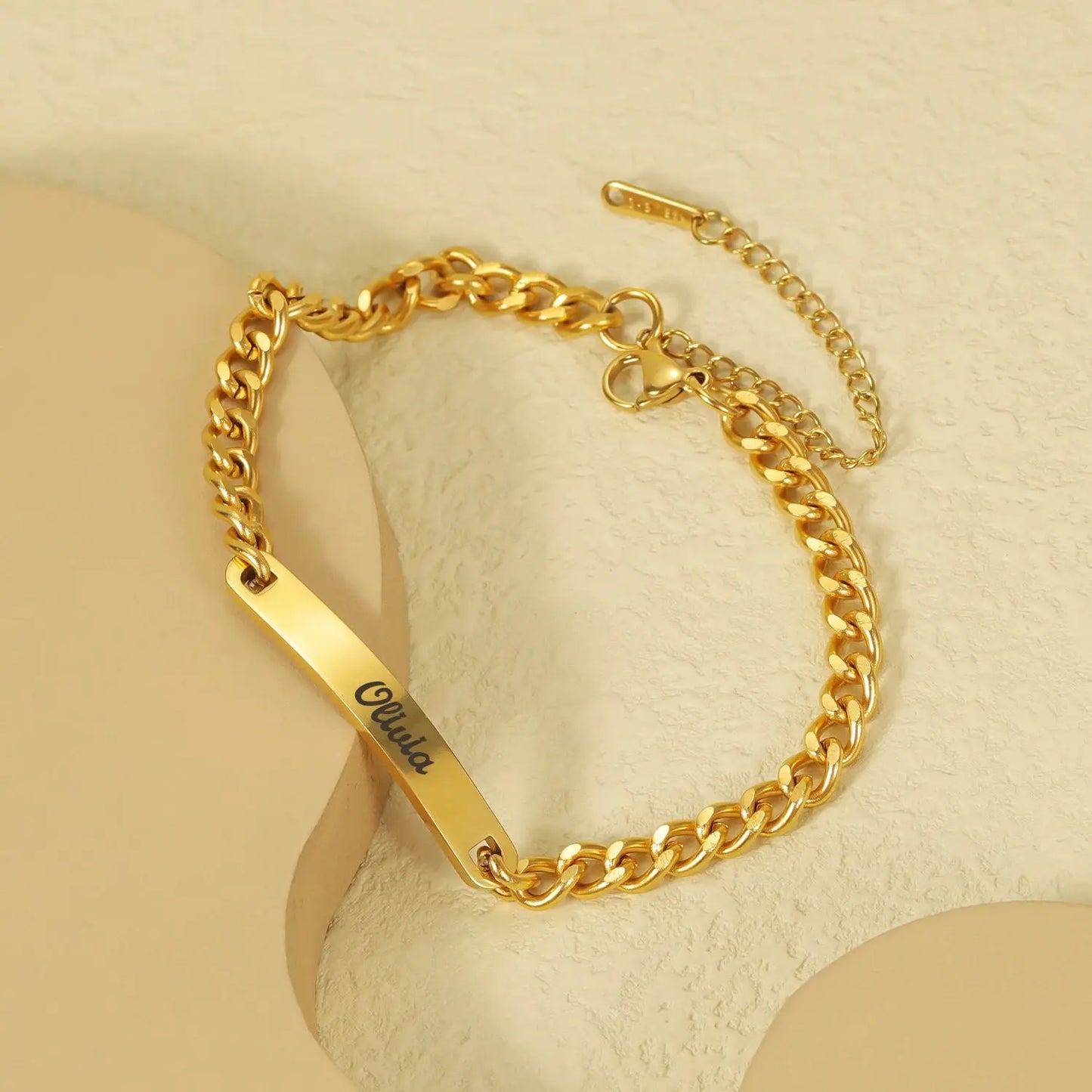 Ensemble de bracelets personnalisés pour couple avec boîte rose, nom personnalisé, barre de date, bijoux pour mari, petit ami, bracelets du jour de Léon pour elle Ma boutique