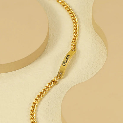 Ensemble de bracelets personnalisés pour couple avec boîte rose, nom personnalisé, barre de date, bijoux pour mari, petit ami, bracelets du jour de Léon pour elle Ma boutique