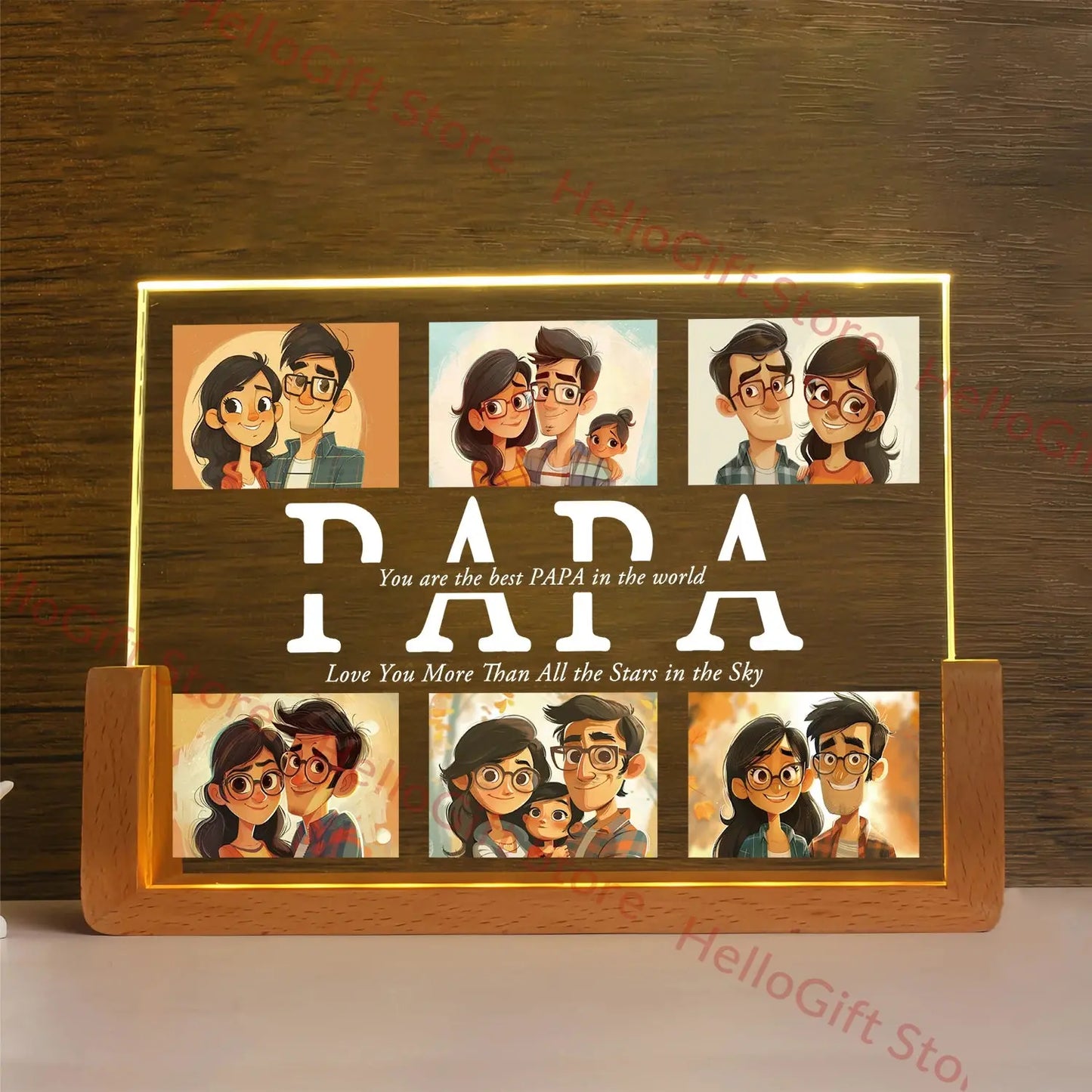 cadeau photo personnalise lampe 3d