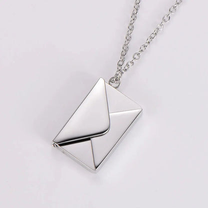 Collier photo enveloppe, adapté aux femmes et aux filles, bijoux cadeaux photo de famille ouvrable en acier inoxydable, pendentif personnalisé Ma boutique