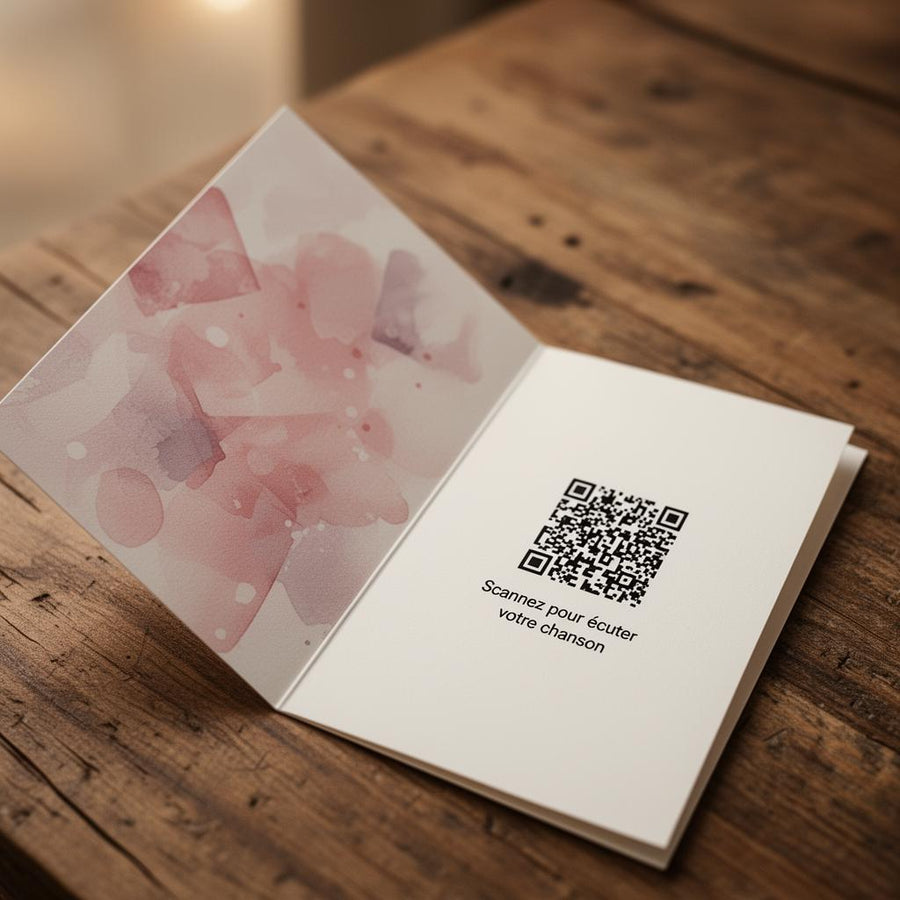 Carte de Voeux Audio Premium avec QR code
