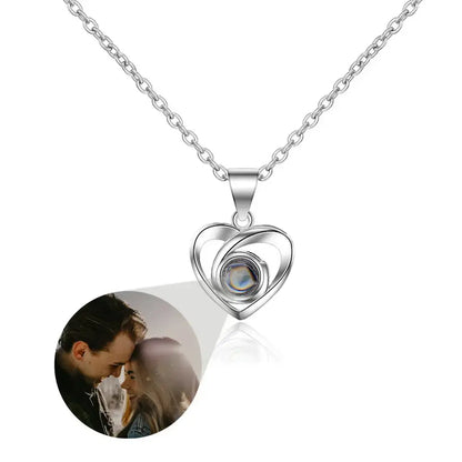 Colliers Photo de Projection personnalisés, collier Photo personnalisé pour femmes, cadeaux pour mères, Collection de mémoire, bijoux en forme de cœur Ma boutique