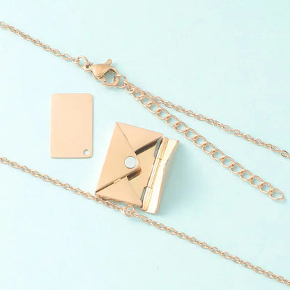 Collier photo enveloppe, adapté aux femmes et aux filles, bijoux cadeaux photo de famille ouvrable en acier inoxydable, pendentif personnalisé Ma boutique