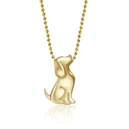 Collier en acier inoxydable pour chiot, pendentif en diamant pour chien, corrida, corgi, caniche, chaîne de clavicule à retention de couleur plaquée or Ma boutique
