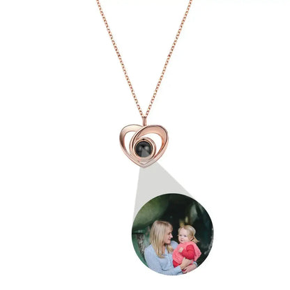 Colliers Photo de Projection personnalisés, collier Photo personnalisé pour femmes, cadeaux pour mères, Collection de mémoire, bijoux en forme de cœur Ma boutique
