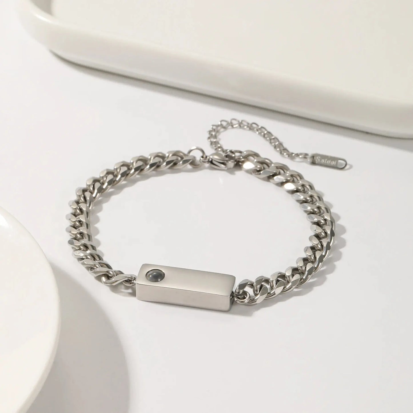 Bracelet Photo de Projection personnalisé, pendentif avec nom personnalisé, Photo de Couple, cadeau d'anniversaire pour petit ami et mari Ma boutique