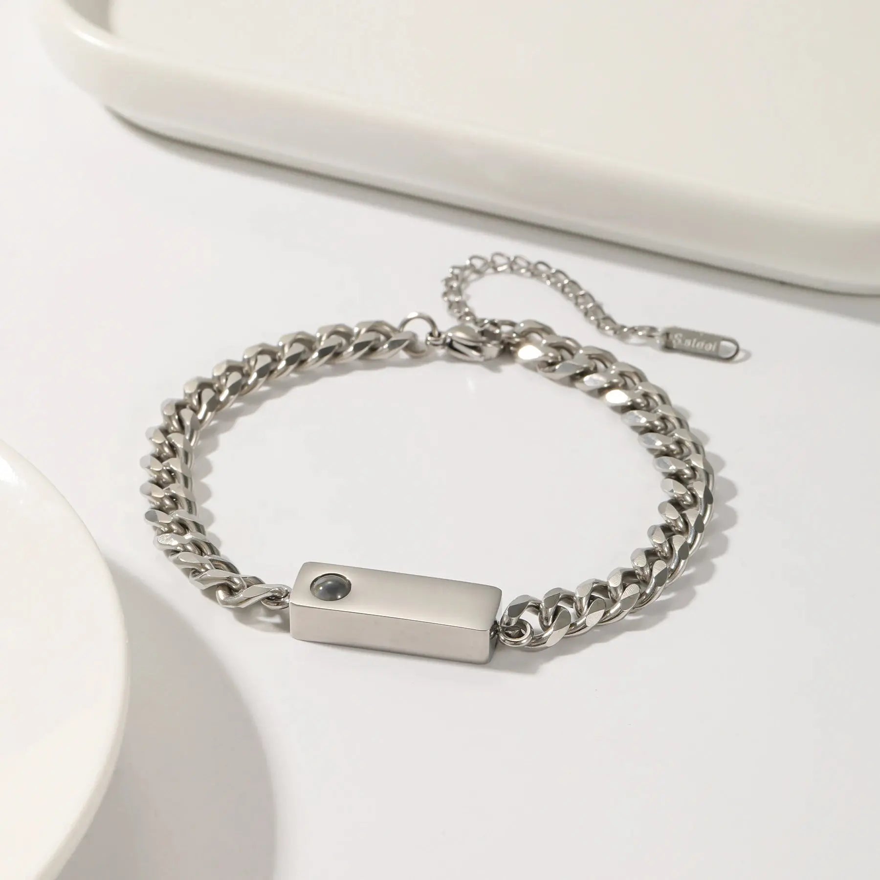 Bracelet Photo de Projection personnalisé, pendentif avec nom personnalisé, Photo de Couple, cadeau d'anniversaire pour petit ami et mari Ma boutique