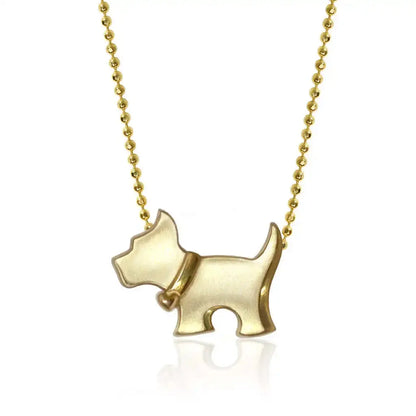 Collier en acier inoxydable pour chiot, pendentif en diamant pour chien, corrida, corgi, caniche, chaîne de clavicule à retention de couleur plaquée or Ma boutique