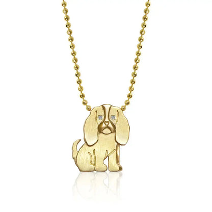 Collier en acier inoxydable pour chiot, pendentif en diamant pour chien, corrida, corgi, caniche, chaîne de clavicule à retention de couleur plaquée or Ma boutique