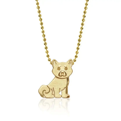 Collier en acier inoxydable pour chiot, pendentif en diamant pour chien, corrida, corgi, caniche, chaîne de clavicule à retention de couleur plaquée or Ma boutique