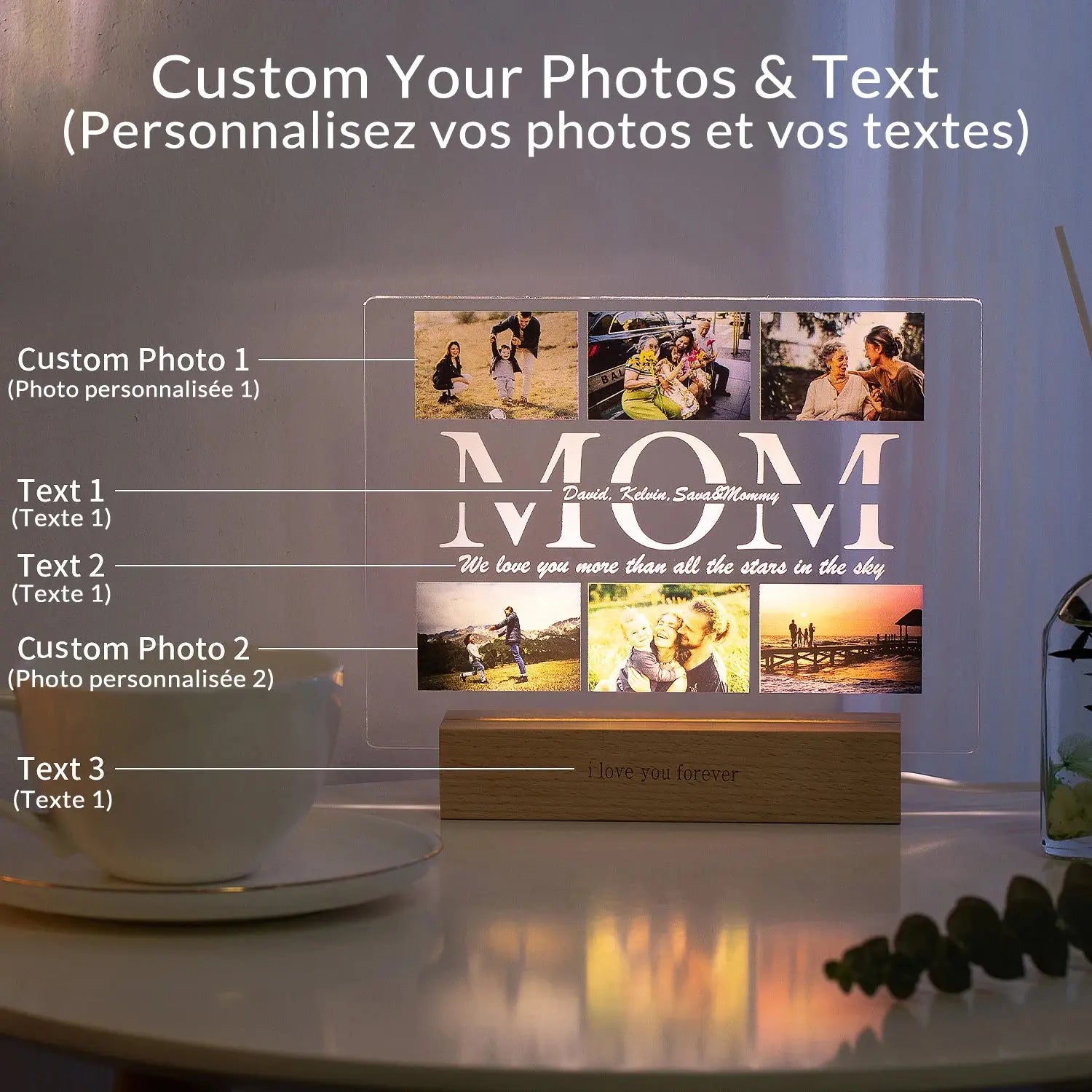 veilleuse 3D famille