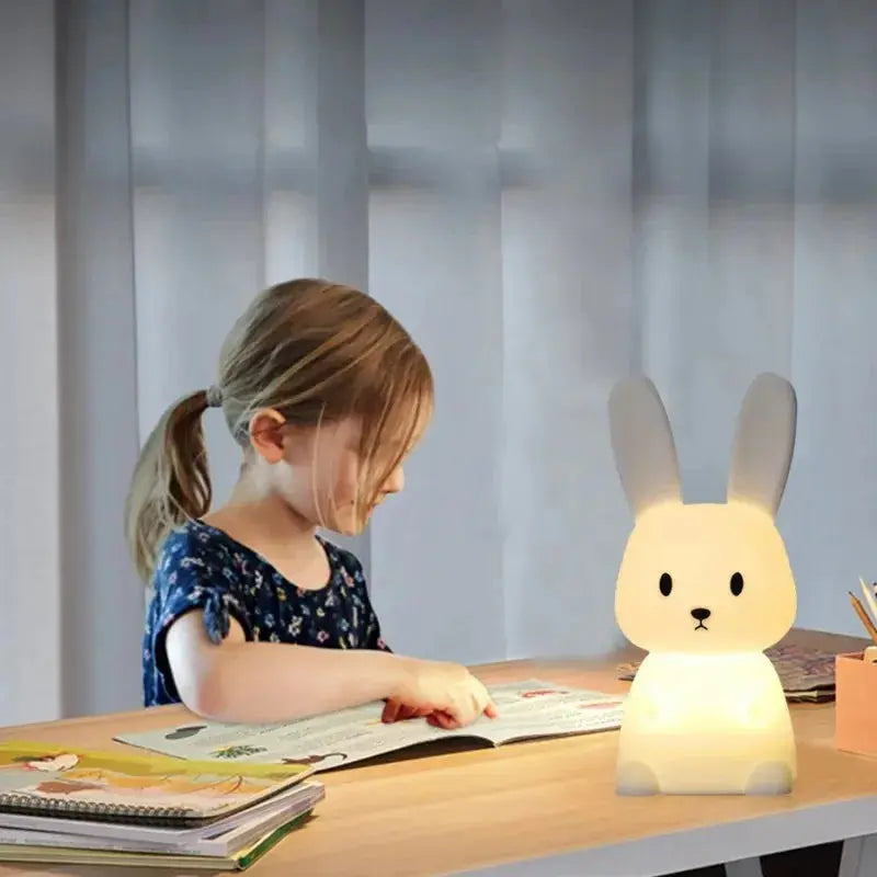 LED veilleuse Silicone lapin capteur tactile