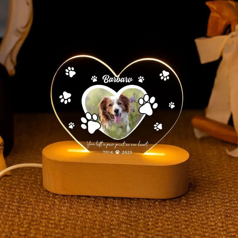 veilleuse commémorative animaux de compagnie, souvenir de sympathie pour perte de chien