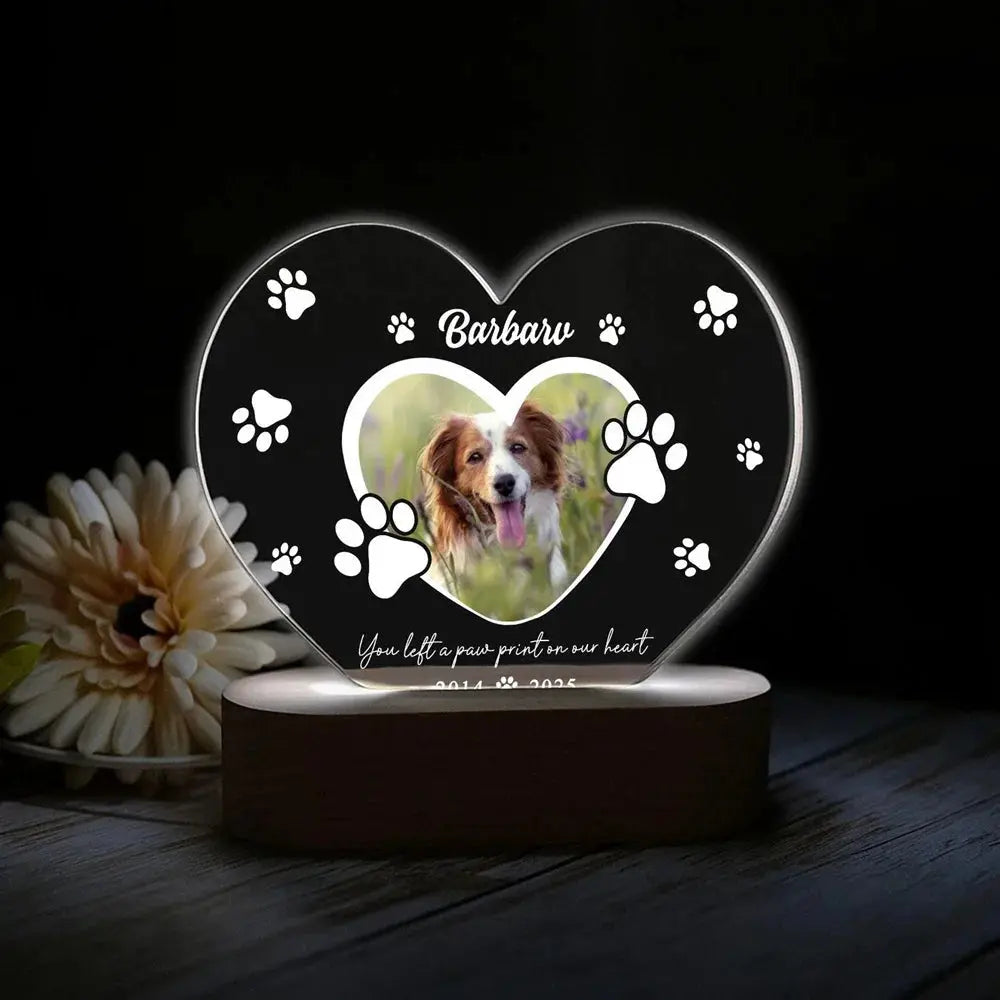 veilleuse commémorative pour animaux de compagnie, souvenir de sympathie pour perte de chien