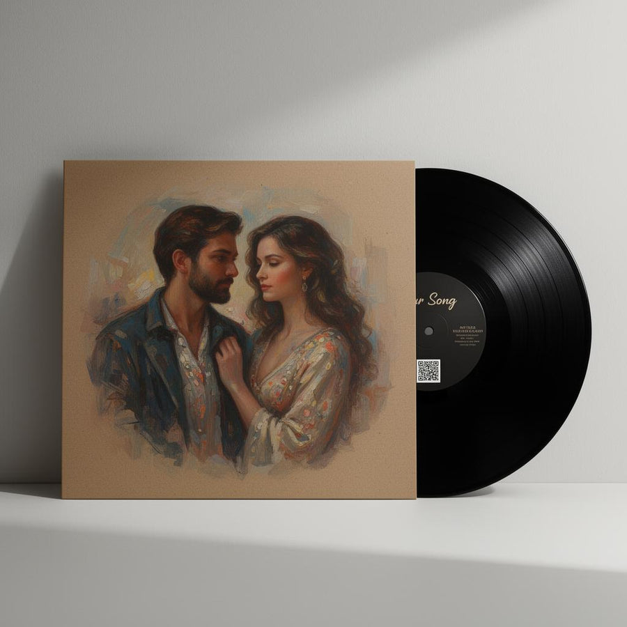 Vinyle Unique Luxe personnalisé avec pochette et QR code